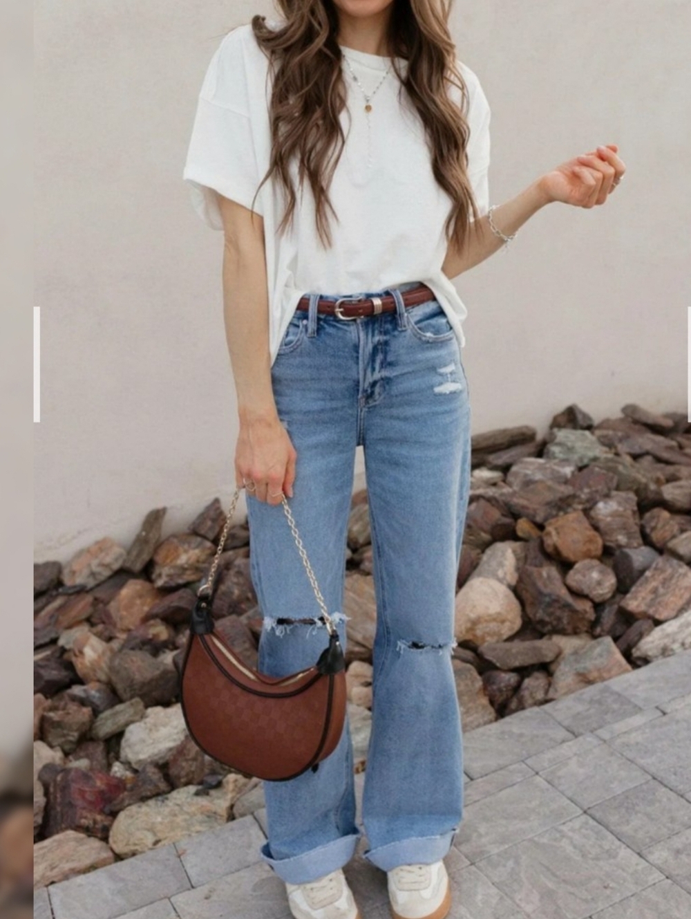 Mica Denim super high wide leg jeans 25 NWT - Picture 6 of 9